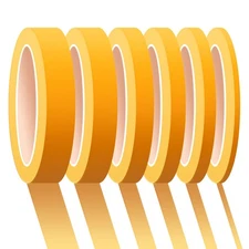 PETDCHEB 6 Rolls Fine Line Tape 1/16 1/8 1/5 2/5 1/2 3/4 Inch x 55 Yard Finel...