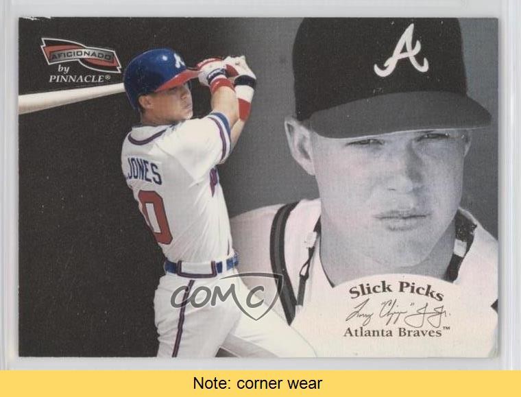 1996 Pinnacle Aficionado Slick Picks Chipper Jones #30 HOF READ 0e7