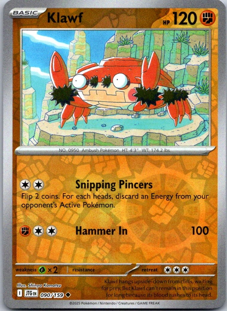 Klawf Reverse Holo Uncommon SV09: Journey Together 090/159 NM