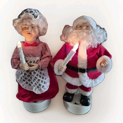 VTG MOTION-ETTE Mrs. Claus & Santa  24'' 1990s Telco Motion Works Off /on, Lights