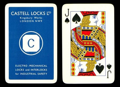 Spielkarte Einzelkarte Castell Locks Ltd London NW9 - Jack of Spades ZR 140