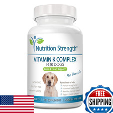 Nutrition Strength Vitamin K for Dogs, Vitamins K1  K2 MK4  MK7  Vitamin D3