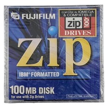 Lot of 6 Fujifilm 100MB iOmega Zip Disks IBM Formatted NEW SEALED