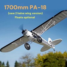 FMSRC RC Flugzeug Plane 1700MM 1.7M PA-18 J3 Piper Super Cub 4S 5CH PNP Trainer 