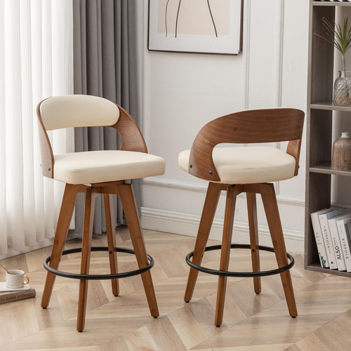 Barstools Set of 2,Counter Height Bar Stools for Kitchen Island,26.8 Inch H M...