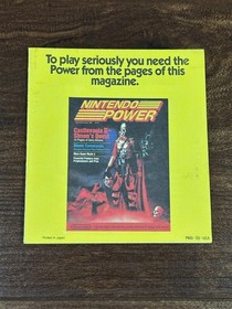 PMG-QU-USA Insert Castlevania II Nintendo Power NES Instruction Manual Only