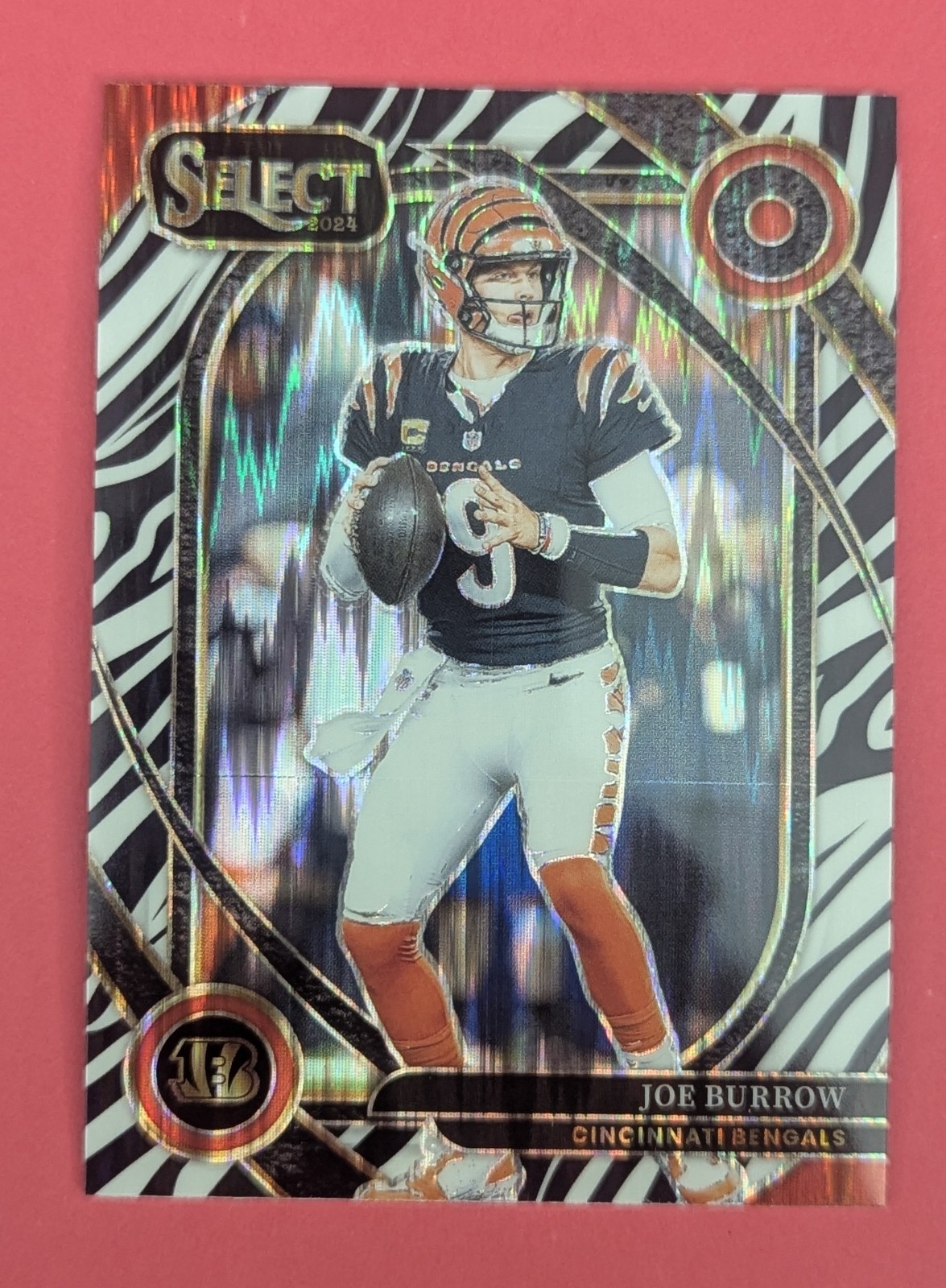2024 Panini Select - Club Level Joe Burrow #230 Zebra Prizm