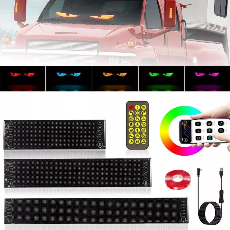 2024 Colorful Eye Lamp Soft Screen for Car Windows - DIY LED Eyes - Image 4 of 4
