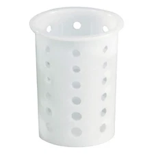 VOLLRATH 52643 Flatware Cylinder,3 3/4 x 5 5/8 in,White 4NCZ4