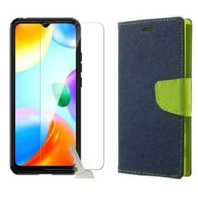 Case for Xiaomi Redmi 10A / 9C Blue (Green) + Tempered Glass Case Cover