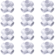 12-Pack 3/4 in. 5-Way Schedule-40 PVC Elbow Fittings ASTM SCH40 Furniture-Grade