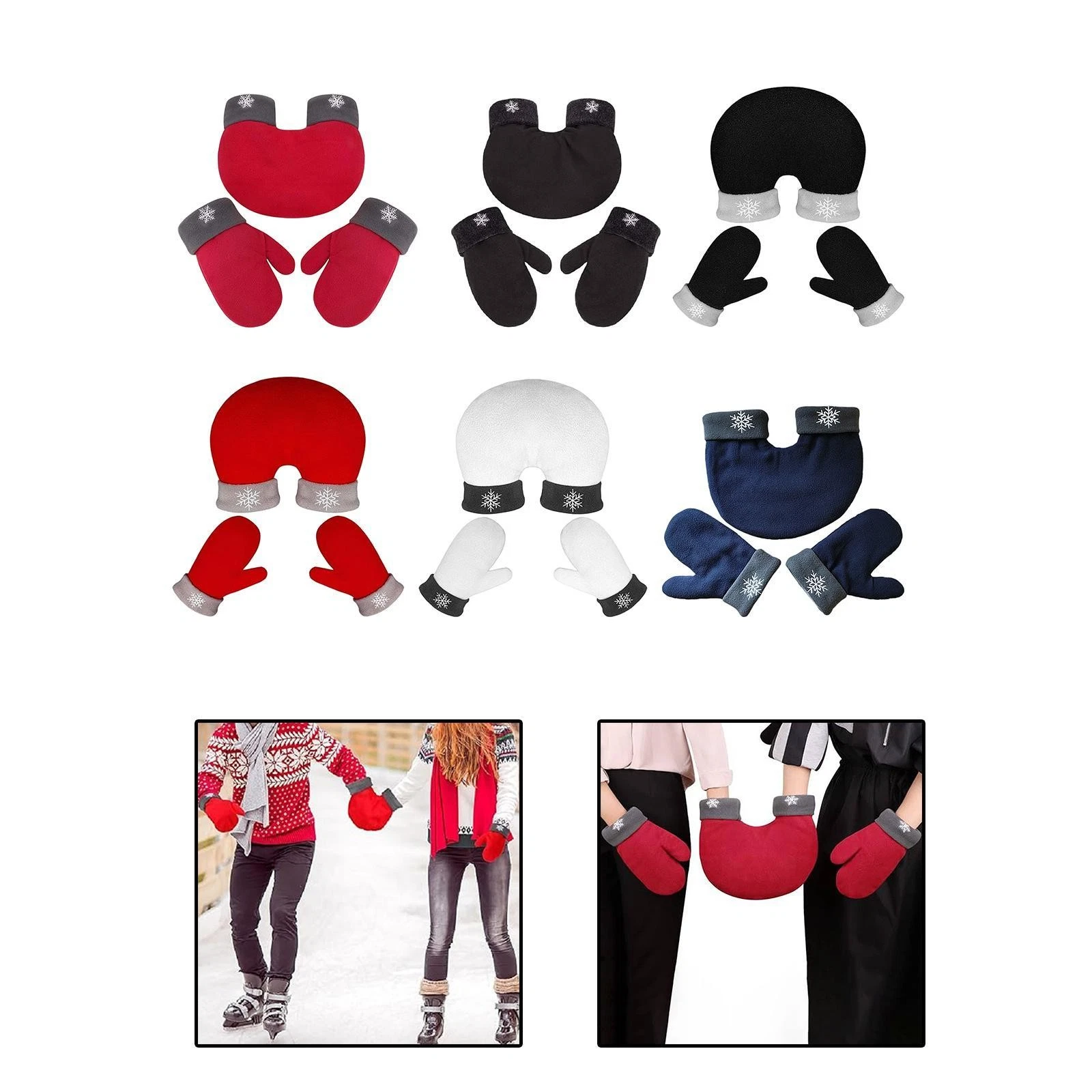 Couple holding thermal fleece winter gloves for cold weather outdoors
Opens in a new window or tab