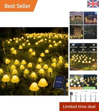 Solar Garden Lights 5M 20 LED Mushroom Solar Lights Outdoor Garden，2 Modes Wa...
