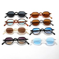 Small Oval Sunglasses Vintage UV400 Unisex Casual Travel Outdoor Eyewear