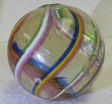  20721m Large 1.61 Inches Vintage German Handmade Coreless Swirl Marble