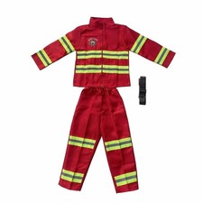 Feuerwehrmann-Kost&uuml;m Zweiteilig Feuerwehrkost&uuml;m Leuchtend f&uuml;r Karneval