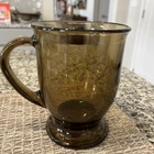 Vintage Anchor Hocking Footed Mug Amber Brown Glass Coffee Tea Mug 16 oz