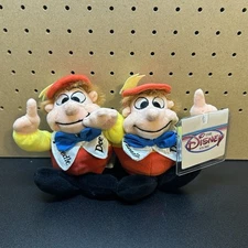 Disney Tweedle Dee And Tweedle Dum Plush Beanbag Mouseketoys Alice In Wonderland