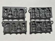 Vintage 1990s John Wright Cast Iron Holiday Christmas Lollipop Candy Molds