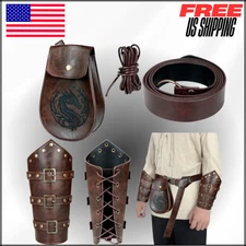 Viking Ren Faire Belt Accessoriesren Renaissance Medieval Accessories Set, Brown