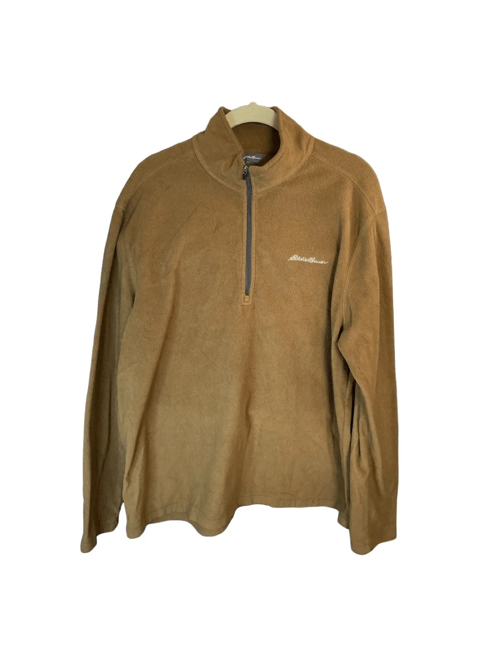 Eddie Bauer men’s brown quarter zip pullover lightweight top size large