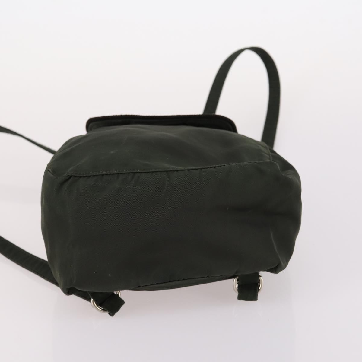 PRADA Backpack Nylon Khaki Silver Auth bs29204 | eBay display picture 2
