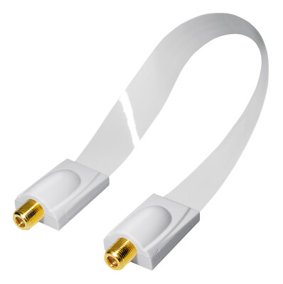 Fensterdurchführung Flachkabel VERGOLDET SAT Kabel  4K UltraHD Tür SLIM HQ Weiß
