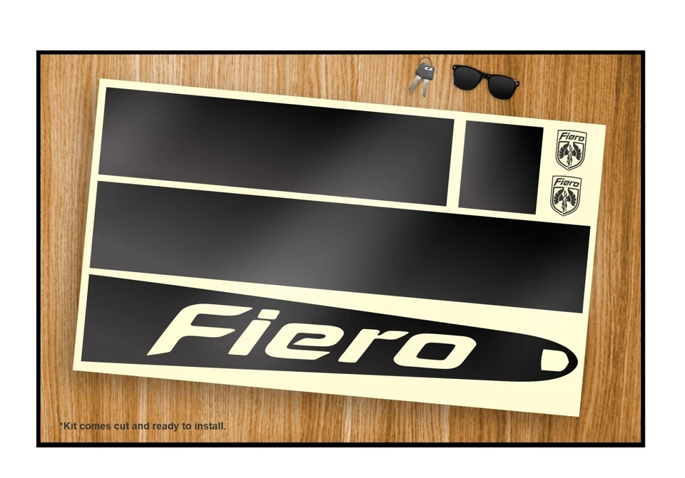 Calcomanías a rayas Pontiac Fiero Center Racing para todos los modelos 1984-1988 Foto 4 de 4