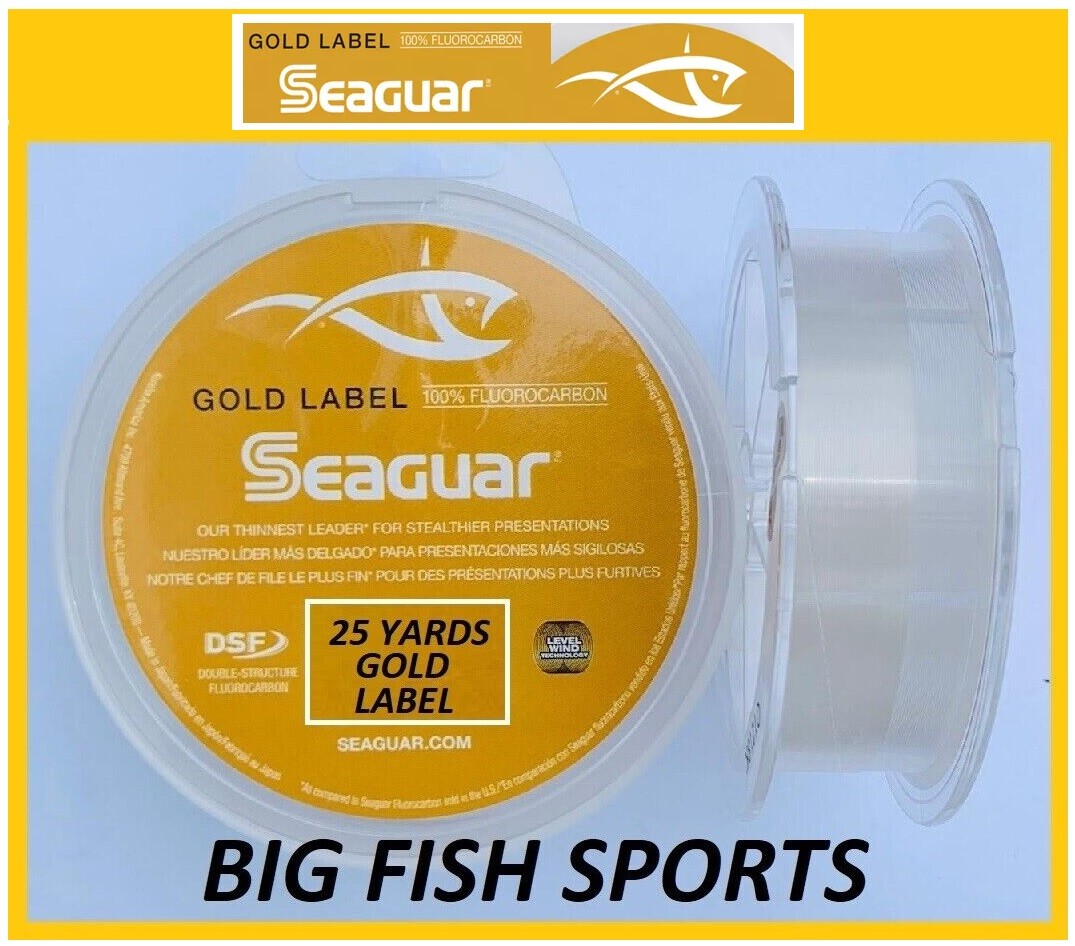 SEAGUAR GOLD LABEL FLUOROCARBON Leader 25YD YARDS PICK YOUR SIZE