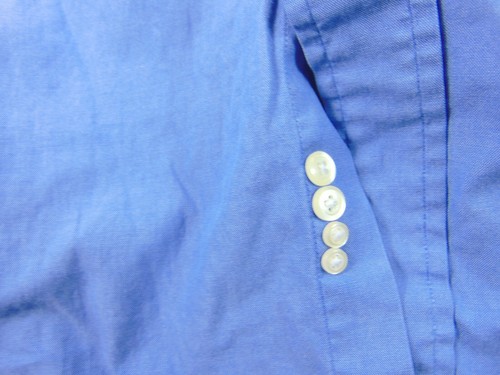 Lands End Blue Cotton Long Sleeve Button Down Dress Shirt 16-34 Regular - Picture 8 of 10