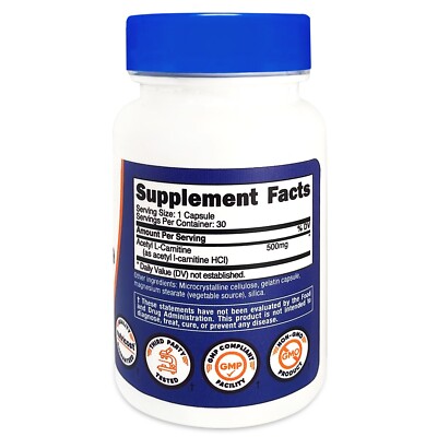nutricost acetyl l-carnitine Nutricost Acetyl L-Carnitine 500mg 30 Capsule Super Quality AU Post for sale online