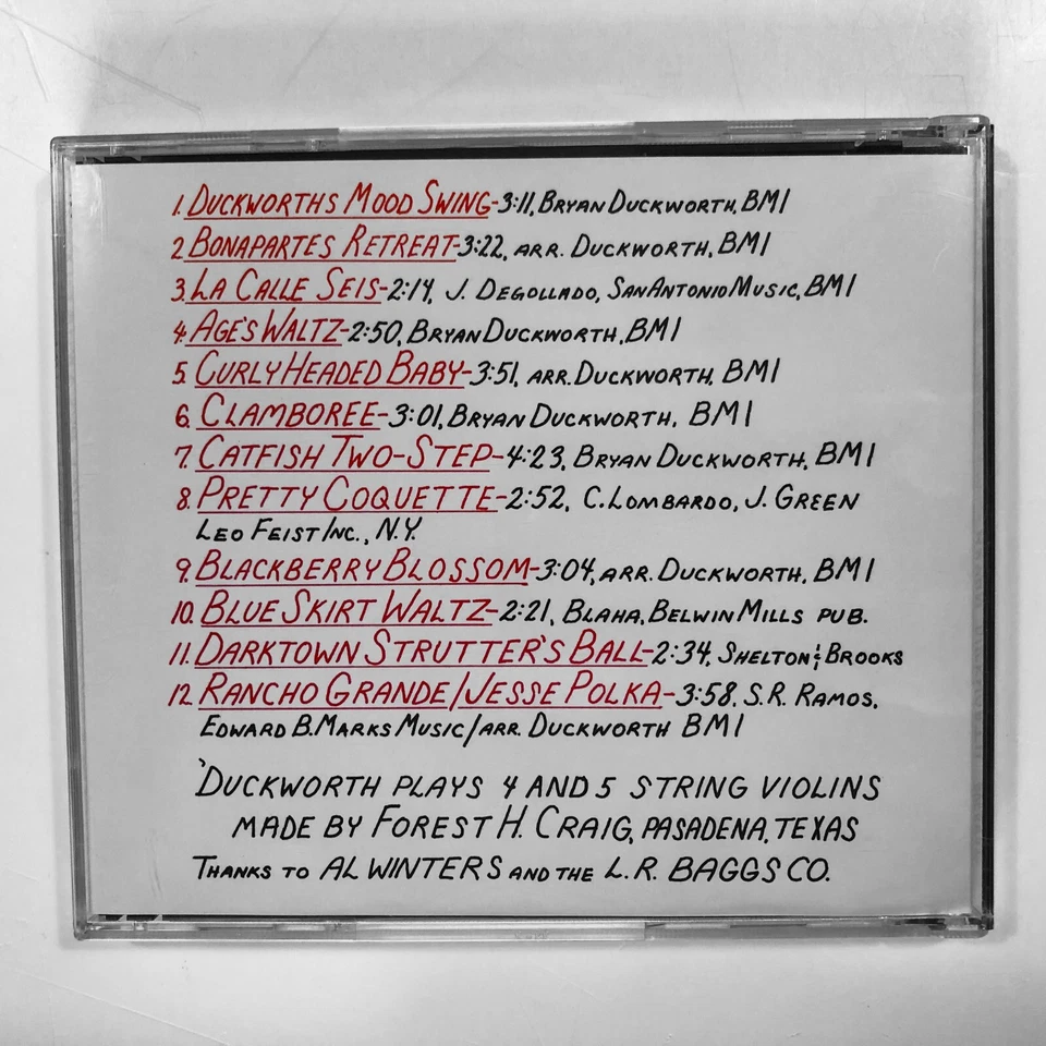 Bryan Duckworth SIGNED CD, Duckworth’s Mood Swing, NM/NM, 1994 (only issue), OOP Foto 2 de 4