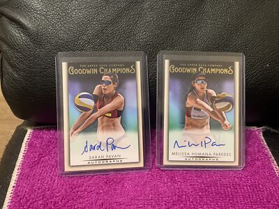 (2) 2021 UD GOODWIN CHAMPIONS SAHAH PAVAN,MELISSA HUMANA-PAREDES AUTO AUTOGRAPH