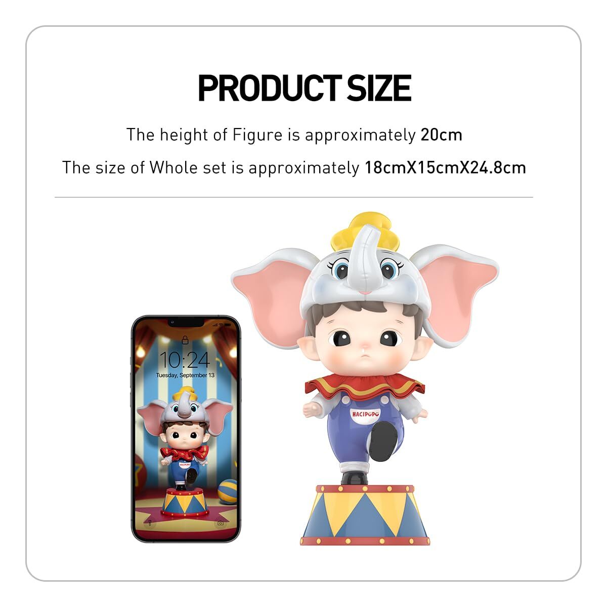 POP MART HACIPUPU × Dumbo Figurine POP MART HACIPUPU × Dumbo Figurine, Plastic Model for