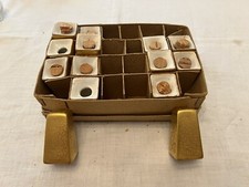 14 Vintage Mid Century Ceramic Salt  Pepper Shakers MCM Gold