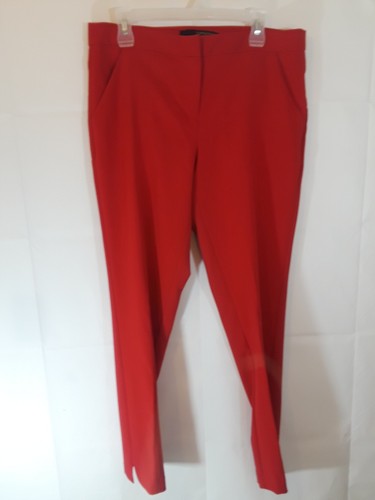 Red Dress pants split hem | eBay
