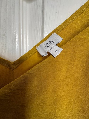 River Island: Ladies Peplum Top. Mustard Colour. UK Size 8. - Picture 3 of 4