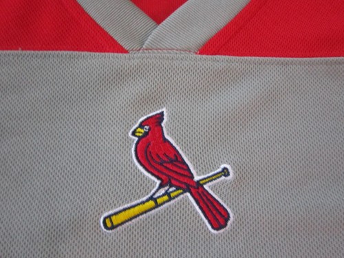 Vintage Deadstock Gray St Louis Cardinals V Neck Shirt New Adult Medium M Sewn - Picture 11 of 12