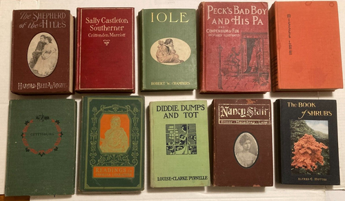 Lot 10 vintage antique books 1904-1952 novels, history, staging, interior design - Picture 3 of 8