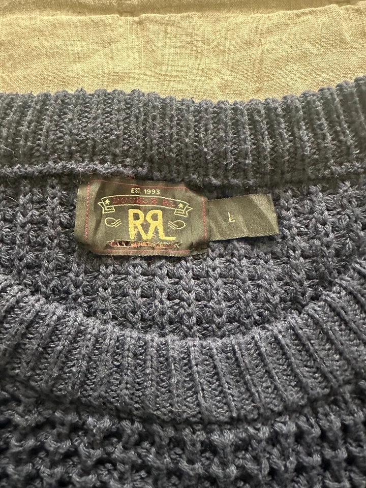 Ralph Lauren RRL Men’s Crew Neck Long Sleeve Pullover sz L - Image 4 of 4