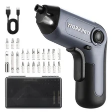 WORKPRO Electric Cordless Screwdriver Offset Driving Shaft 3.6V Screw Gun 22 Bit