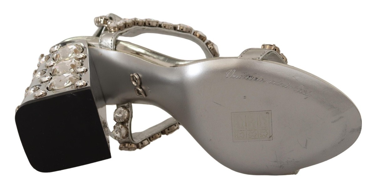 本物保証/Dolce & Gabbana クリスタル シューズ ハイセンス DOLCE & GABBANA Sandals Crystals Strap Buckle High Heel EU37
