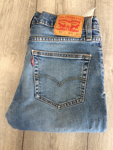 LEVI'S 511 STRETCH HERRENJEANS 31" TAILLE X 30" BEIN - BLAU. (VERÄNDERTES BEIN)