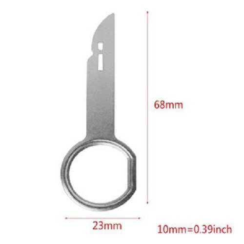 4x Coche Radio Arco de Desbloqueo Llave para VW Audi Seat Skoda Ford Mercedes - Imagen 5 de 12