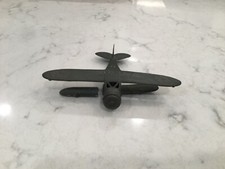 scarce original 1937 Tootsietoy 718 Navy WACO BOMBER bi-wing diecast airplane