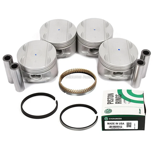 Pistons w/ Rings fit 95-99 Mitsubishi Dodge Chrysler Eagle 2.0 DOHC 420A - Image 2 of 4