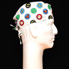 Marvel DC Comics Superheroes Batman Green Lantern Superman Mini Logo Scrub Hat