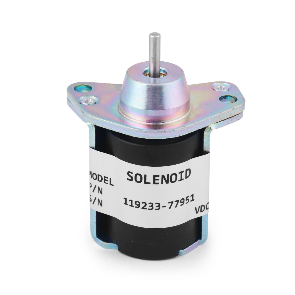 12V Fuel Shut Off Stop Solenoid Valve 119233-77951 For Yanmar B30 VIO20 Engine