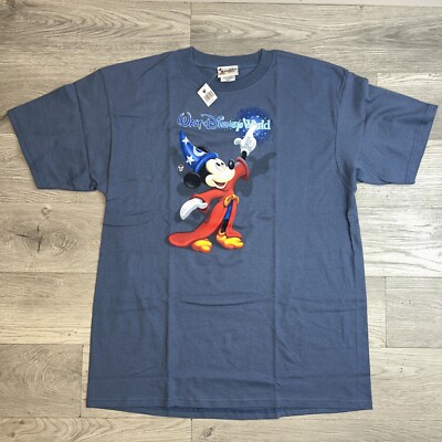 Vintage Walt Disney World Mickey Mouse Wizard Fantasia Shirt Size
