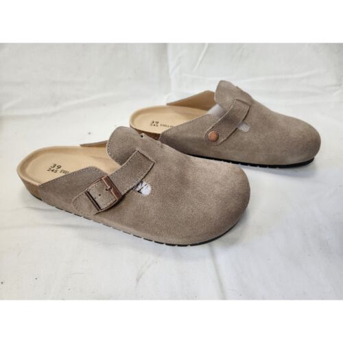 Evellyhood Leather Clogs Adjustable Buckle Slip On Sandals Size 39 UK / 7.5 US